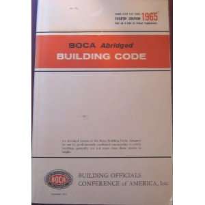  Boca Abridged Building Code BOCA Books