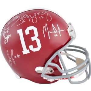  Alabama Crimson Tide Team Autographed Helmet  Details: 6 