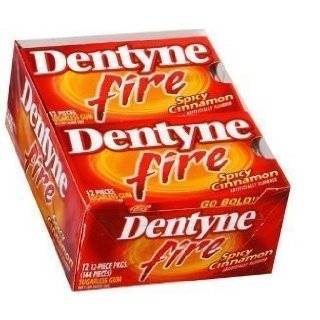 Dentyne Fire Gum, Spicy Cinnamon, 12 Piece Packs (Pack of 12)