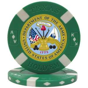   Seal On Green Big Slick Texas HoldEm Poker Chip: Sports & Outdoors