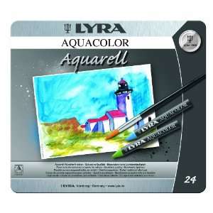  LYRA Aquacolor Water Soluble Wax Crayons, Set of 24 