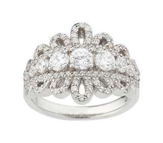   Zirconia Swarovski Elightened Sterling Royal Lace Ring w/ Gift Box
