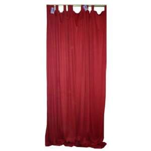  2 Crimson Red Sari Curtains Drapes Window Panels Tap Top 