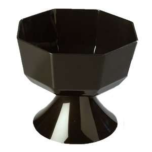 Carlisle 888503 Black 9 3/8 Inch Acrylic Pedestal Bowl  
