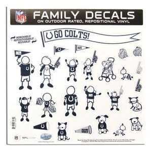 Indianapolis Colts 11in x 11in Family Car Decal Sheet 