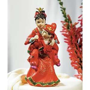 Chinese Wedding Cake Topper   Cute Asian Couple 