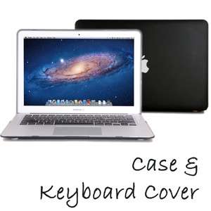 Black Rubberized see through Macbook Air Hard Case Cover 13 with 