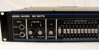 Hartke HA3500 350 Watt Rackmount Hybrid Bass Amplifier Head Tube 
