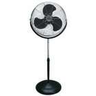   Inch Industrial Grade High Velocity Stand Fan, Black with Chrome Grill