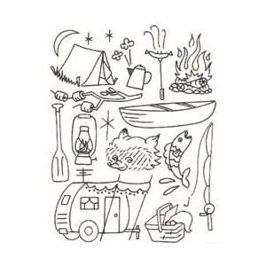   Embroidery Patterns Camp Out SU 113; 3 Items/Order: Home & Kitchen