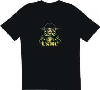  USMC Marines Sniper Gas Mask Logo Mens Tee Shirt in 12 