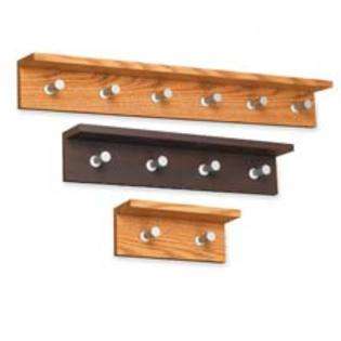 Wood Wall Shelf With Hooks  