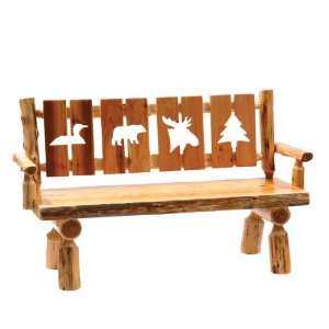  Fireside Lodge Cut Out Log Bench