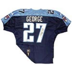  Eddie George Tennessee Titans Autographed Jersey: Sports 