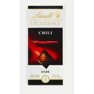 Lindt Excellence Chili Dark Chocolate Bar, 3.5 Ounce Packages (Pack of 