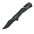 Nevada Knife Supply SOG Trident Knife   Half Serrated, Black TiNi