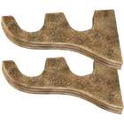   Tuscan Crackle 2 inch Compatible Double well Curtain Rod Brackets