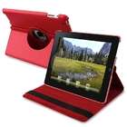   360 degree Swivel Leather Case Compatible with Apple iPad 2, Red