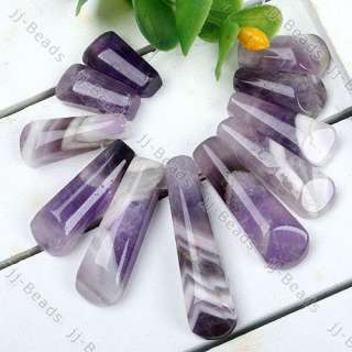 11P Natural Purple Amethyst Gemstone Pendant Loose Bead  