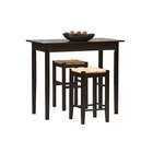   pc Espresso finish wood counter height pub tavern bar table and stools
