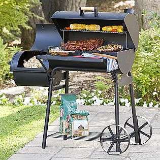  Smoker with Offset Firebox   Black  BBQ Pro Outdoor Living Grills 