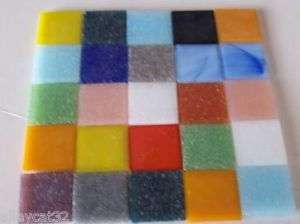 Glass Mosaic Tile 300 PCS MIXED COLORS 3/4  