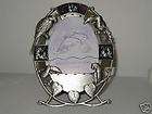 PARROT MACAW PICTURE FRAME PEWTER TONE Purple Accent