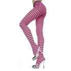   Legs Red/White, Std Size (Up to 175 lbs)   Fun Striped Opaque Tights
