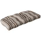  Pillow Perfect Black/ Tan Striped Tufted Outdoor Wicker 