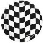 Creative Converting Black and White Check Dinner Plates