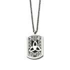 Vistabella Stainless Steel Trinity Symbol Dog Tag Chain Necklace