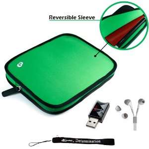  Green/Black Dual Sided Cover Sleeve for Acer Aspire One 
