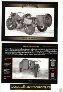 1943 HARLEY DAVIDSON XS SIDECAR WW2 WAR MOTORCYCLE CARD  