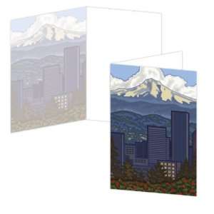  ECOeverywhere Portland Skyline Boxed Card Set, 12 Cards 
