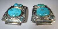 Effie C. Zuni Watch Tips Silver Turquoise Snake CAR 575  