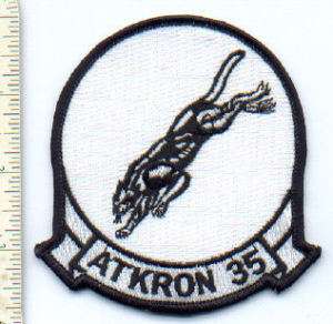 Military Aviation VA 35 Black Panthers Lg Jacket Patch  