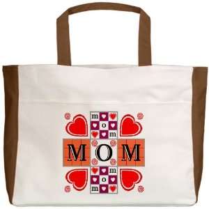  Beach Tote Mocha Mothers Day I Love Mom: Everything Else
