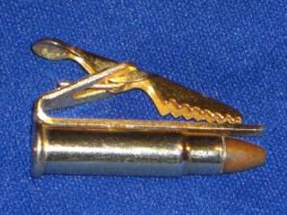 Vintage REMINGTON Bullet Mens TIE Clip CLASP  