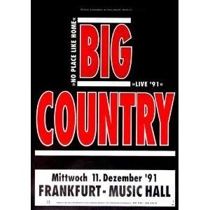  Big Country   No Place Like Home 1991   CONCERT   POSTER 