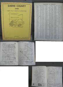 1960s DARKE COUNTY OHIO FARM PLAT & MAP BOOK  