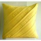   Yellow   16x16 Inches Decorative Pillow Covers In Yellow Suede