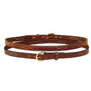 Tory Leather 3/4 Belt with Stitched Pattern  Sports 