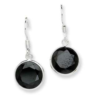sterling silver polished black heart cz earrings sterling silver black 
