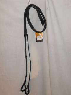 NEW BLK LEATHER ENGLISH REINS WITH LEATHER HAND STOPS  
