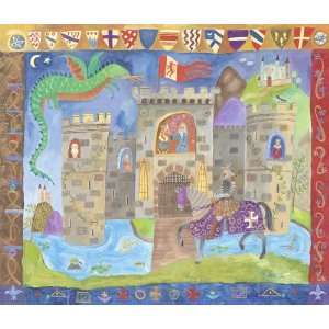  Knight and Castle Canvas Reproduction