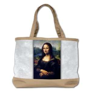 Shoulder Bag Purse (2 Sided) Tan Mona Lisa HD by Leonardo da Vinci aka 