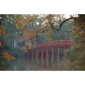  National Geographic, Red Footbridge to Pagoda, 20 x 30 