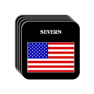  US Flag   Severn, Maryland (MD) Set of 4 Mini Mousepad 