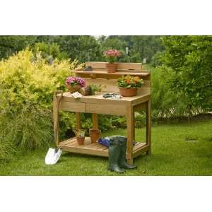  Red Cedar Garden Potting Bench: Home & Kitchen