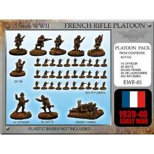   in Battle (15mm WWII): Early War French Rifle Platoon: Toys & Games